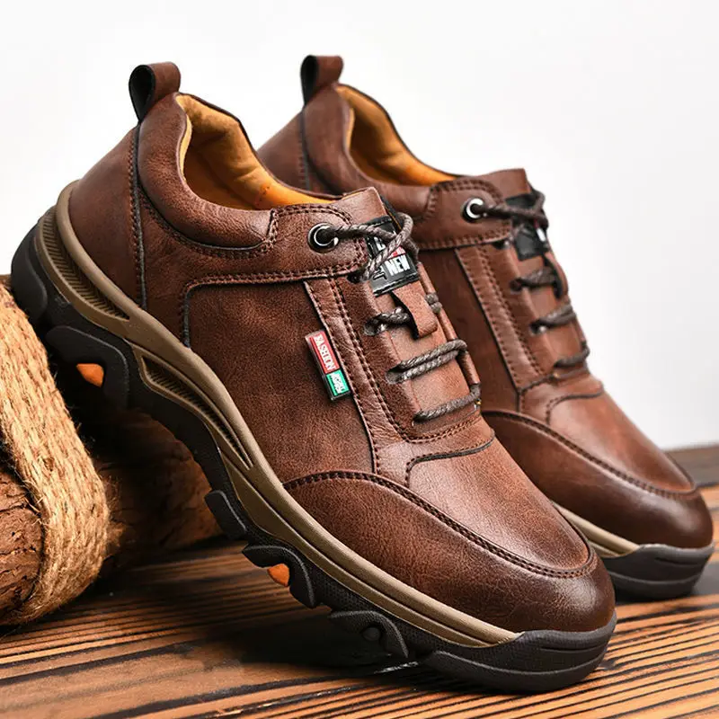 Men Shoes Boss - ผู้ชายรองเท้าสบายๆรองเท้าผ้าใบกลางแจ้งผู้ชาย Retro Leisure ธุรกิจรองเท้าลื่นสบายกีฬาเดินรองเท้า Tênis Masculino