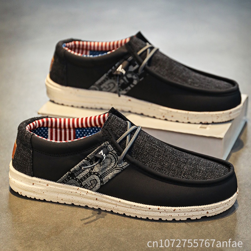 Men Shoes Sale - ขายร้อนสีฟ้า/สีดำรองเท้าโลฟเฟอร์ผู้ชายแฟชั่นสบายแบบสวมผู้ชายรองเท้าแบนน้ำหนักเบารองเท้าลำลองผู้ชาย PLUS ขนาด 48 ซาปาติญ่า