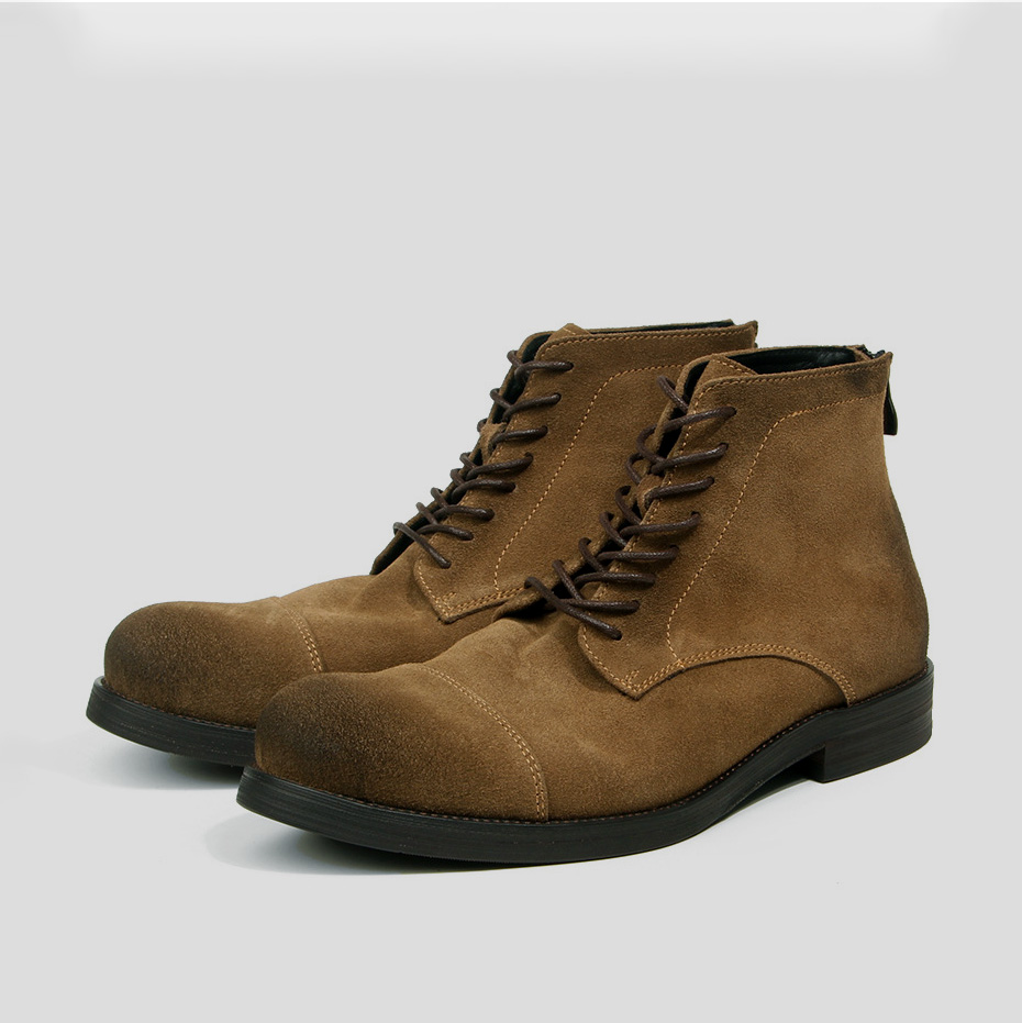Men Shoes Oxford - EAGSITY หนังวัวหนังกลับสไตล์วินเทจ รองเท้าบูทผู้ชาย รองเท้าเดอร์บี้ รองเท้าอ็อกซ์ฟอร์ด รองเท้าบร็อก