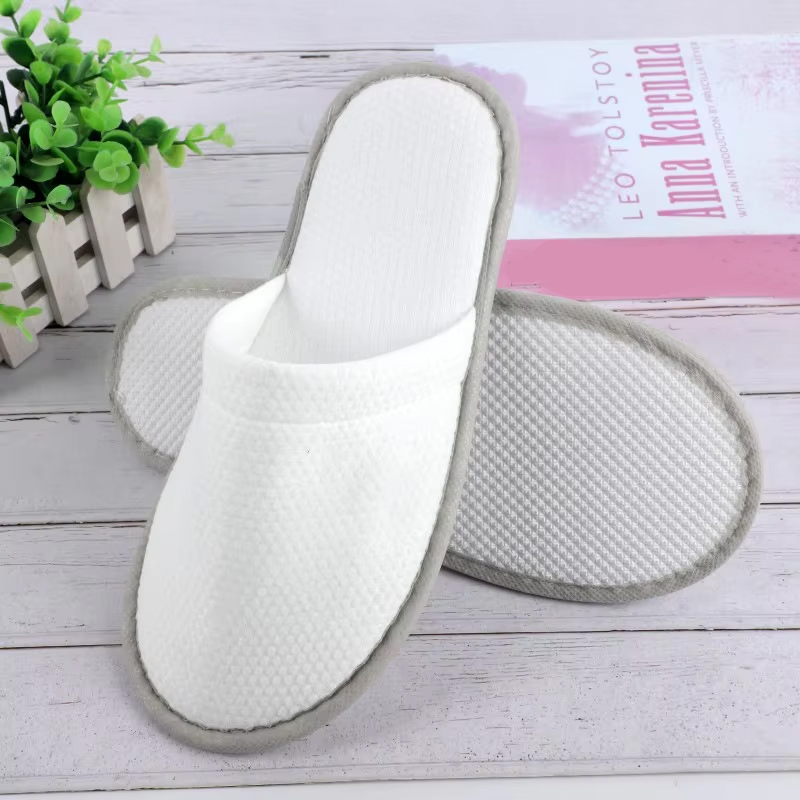 Men Shoes Sale - รองเท้าแตะผ้าฝ้ายสีขาวผู้ชายผู้หญิงโรงแรมสไลด์แบบใช้แล้วทิ้ง Home Travel รองเท้าแตะ Hospitality รองเท้าหนึ่งขนาดขาย