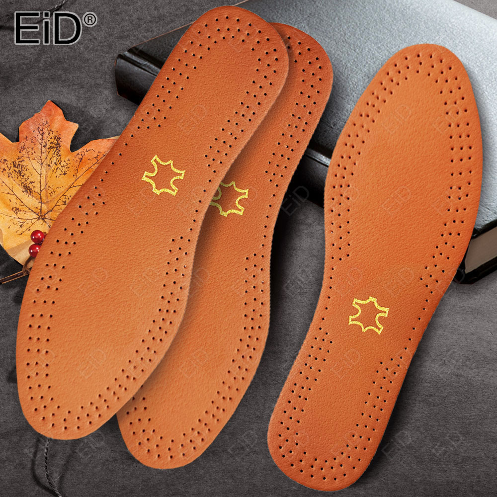 Men Shoes Boss - คุณภาพสูงหนัง Insoles Breathable สําหรับชายธุรกิจรองเท้าระงับกลิ่นกายรองเท้า Insole Pads