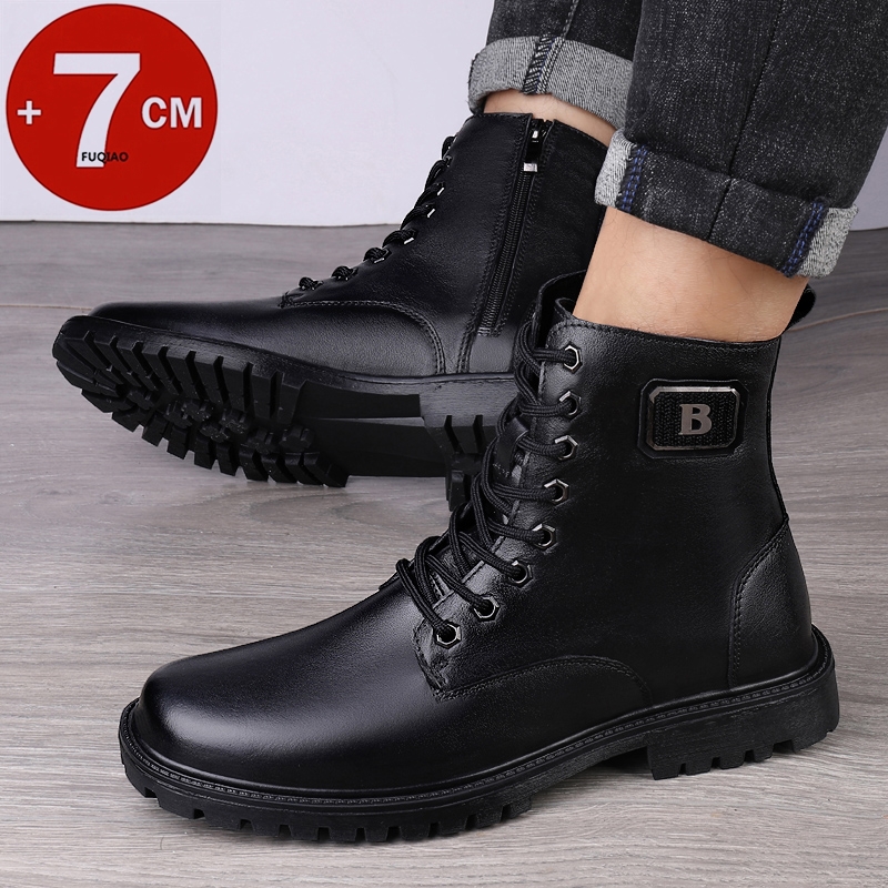 รองเท้าบูทหนังแท้ผู้ชาย บุขนอุ - Men Shoes Formal บทวิจารณ์และราคา