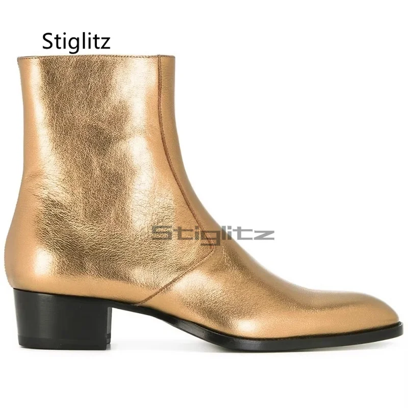 สีแดงของแท้หนังเชลซีรองเท้าสํา - Men Shoes For Wedding บทวิจารณ์และราคา
