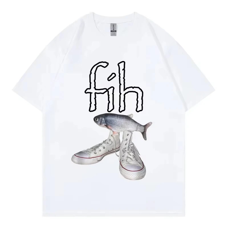 เสื้อยืดลายกราฟิกลายปลาสุดฮา ส - Men Shoes Sale บทวิจารณ์และราคา