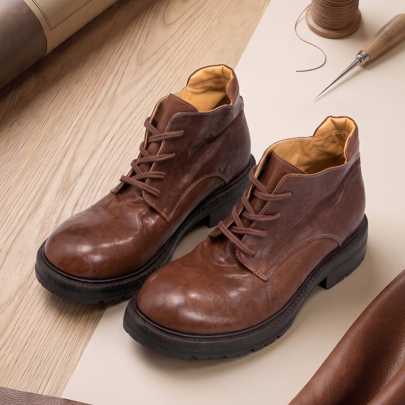 รองเท้าบูทข้อเท้าผู้ชายทำมือสุ - Men Shoes Oxford บทวิจารณ์และราคา