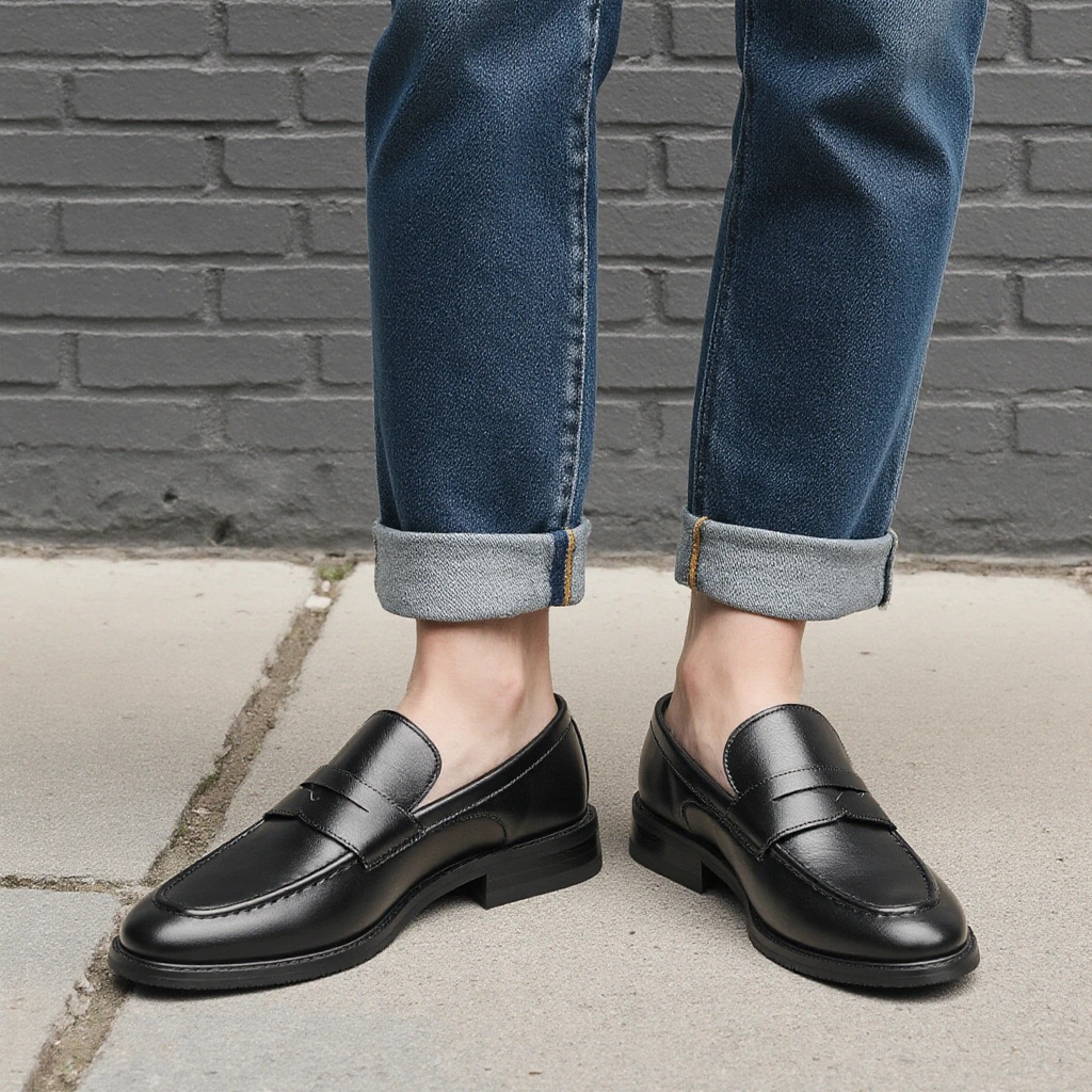 รองเท้าโลฟเฟอร์สีดำสำหรับผู้ชา - Men Shoes Boss บทวิจารณ์และราคา