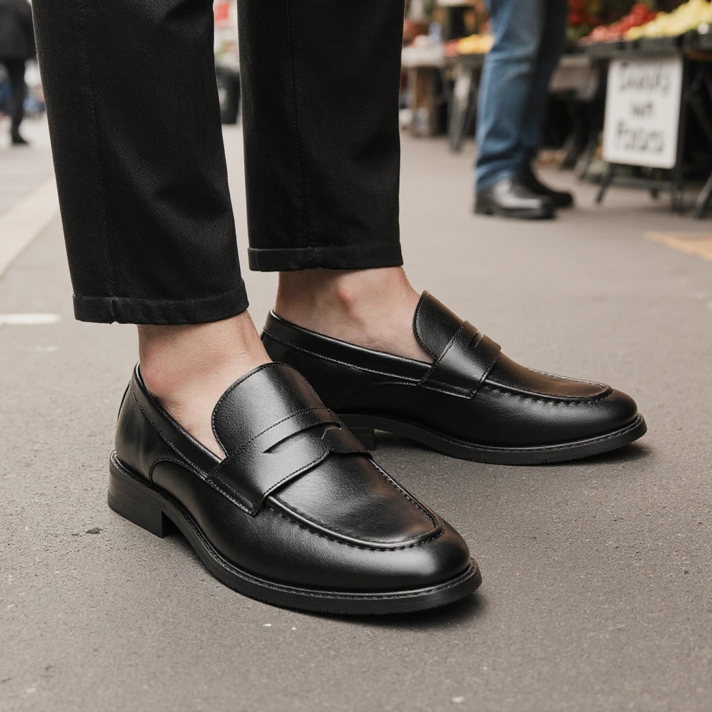 รองเท้าโลฟเฟอร์สีดำสำหรับผู้ชา - Men Shoes Boss บทวิจารณ์และราคา