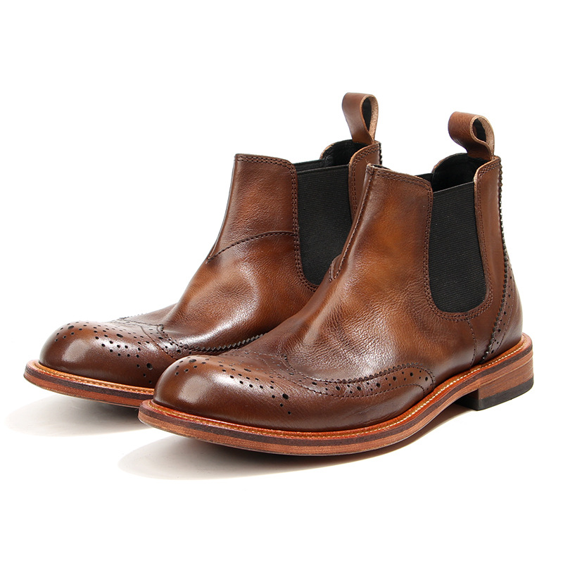 ใหม่ Handmade Men Vintage อังก - Men Shoes For Wedding บทวิจารณ์และราคา