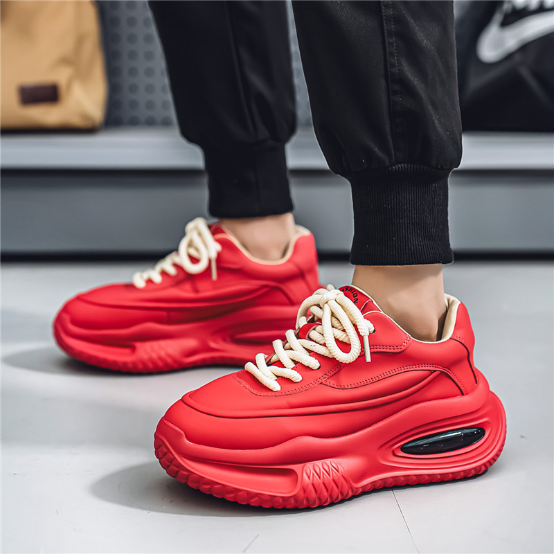 รองเท้าผ้าใบผู้ชายพื้นหนาระบาย - Men Shoes Sale บทวิจารณ์และราคา