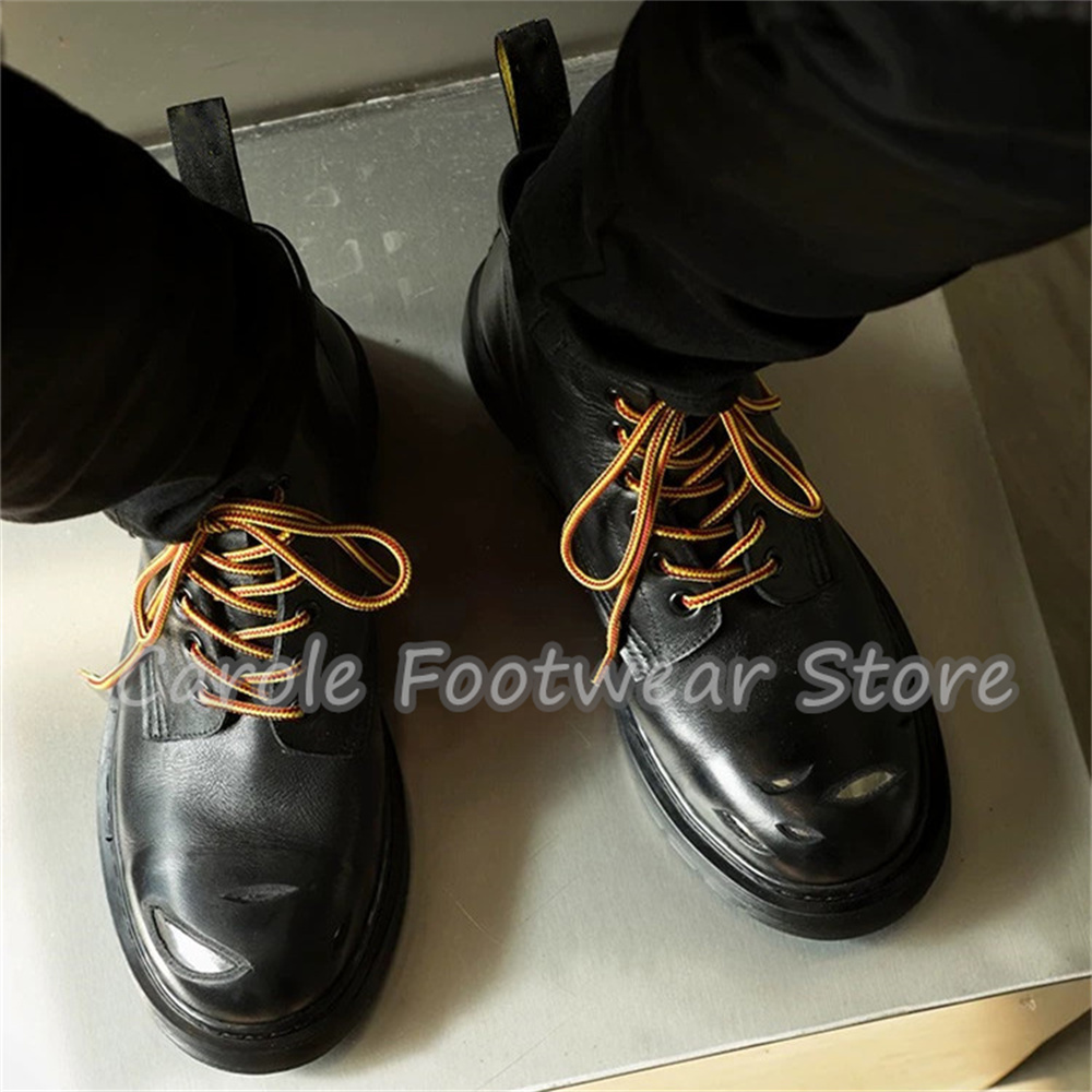 รองเท้าบูทหุ้มข้อชาย หนังแท้ ด - Men Shoes Formal บทวิจารณ์และราคา
