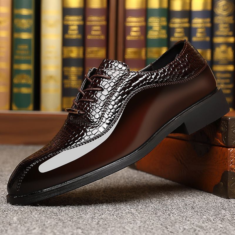 รองเท้าหนังแก้วผู้ชายสไตล์อังก - Men Shoes Formal บทวิจารณ์และราคา