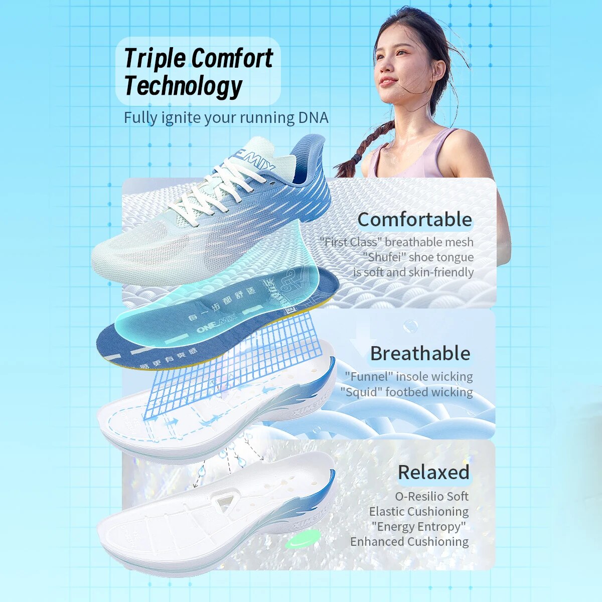 รองเท้าวิ่ง Onemix 2026 Wind W - Men'S Shoes Half Cut บทวิจารณ์และราคา