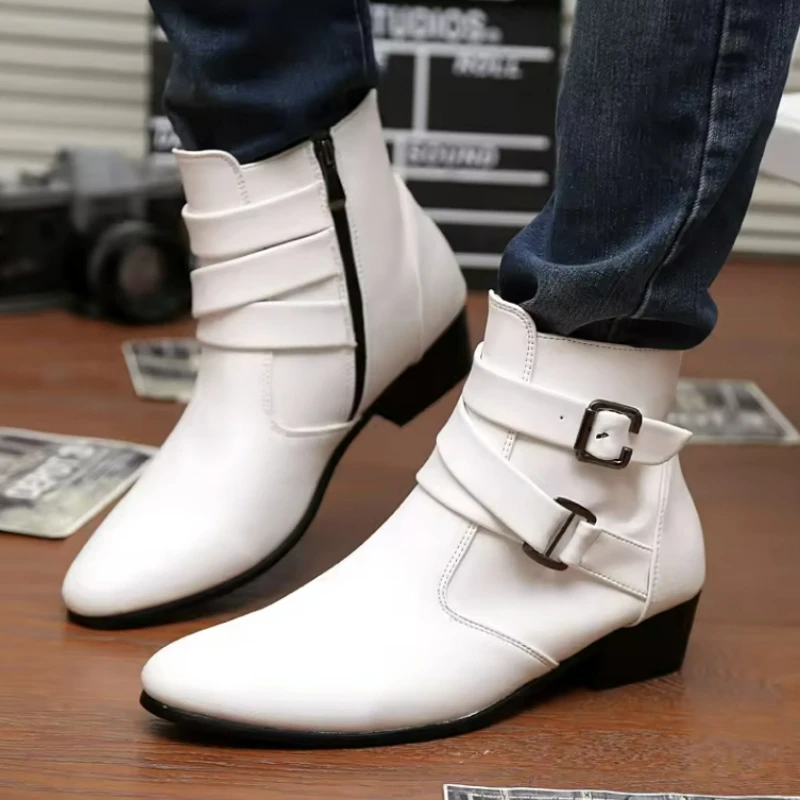 รองเท้าบูทผู้ชายแบบใหม่ รองเท้ - Men Shoes Formal บทวิจารณ์และราคา