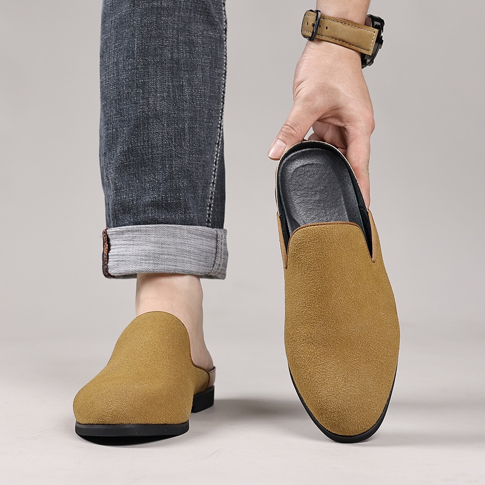 รองเท้าแตะหนังกลับสำหรับผู้ชาย - Men Shoes Formal บทวิจารณ์และราคา