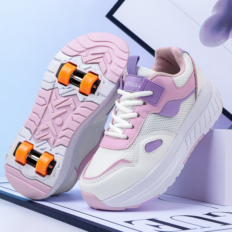 รองเท้าสเก็ตสำหรับเด็ก 4 ล้อ ร - Men Shoes Sneakers บทวิจารณ์และราคา