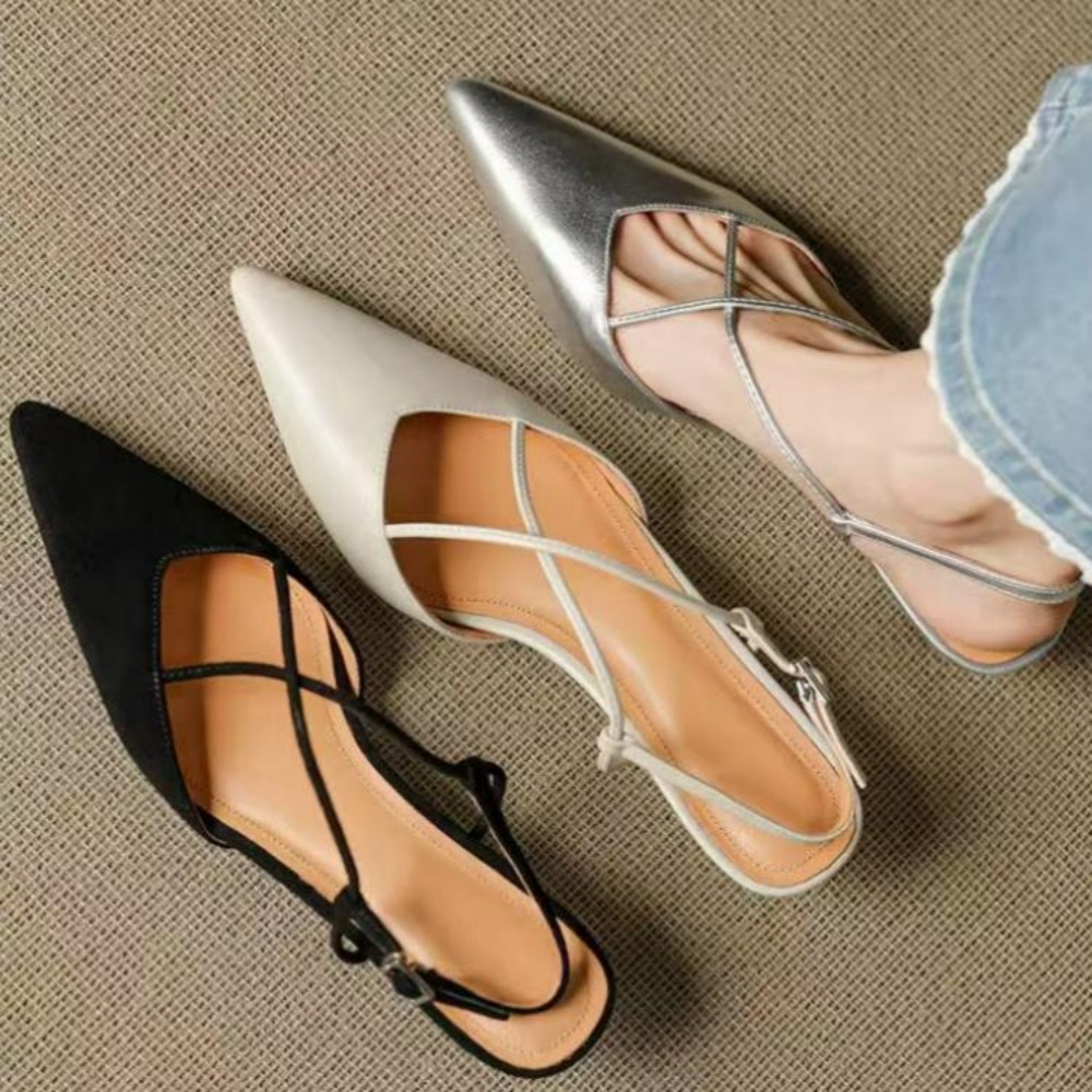 รองเท้าส้นเตี้ยแบบสวมปลายแหลมส - Dress Shoe Pointed บทวิจารณ์และราคา