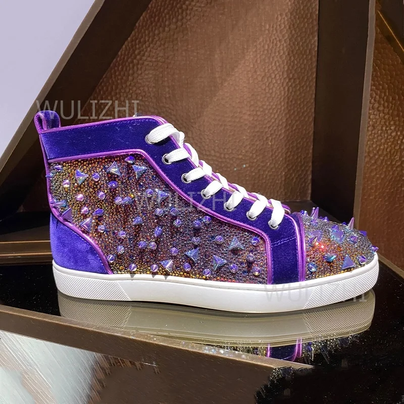 รองเท้าผ้าใบผู้ชายสีม่วงเข้มปร - Men Shoes Boss บทวิจารณ์และราคา