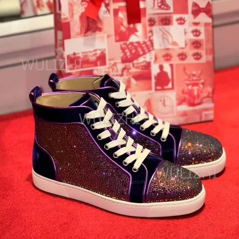 รองเท้าผ้าใบผู้ชายสีม่วงเข้มปร - Men Shoes Boss บทวิจารณ์และราคา