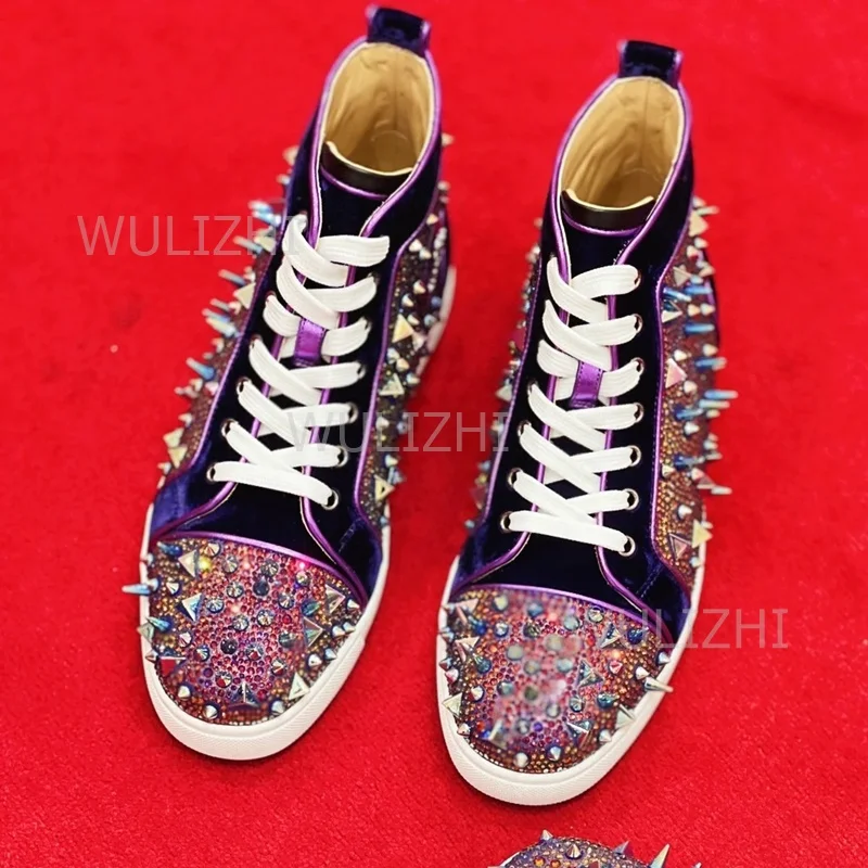 รองเท้าผ้าใบผู้ชายสีม่วงเข้มปร - Men Shoes Boss บทวิจารณ์และราคา