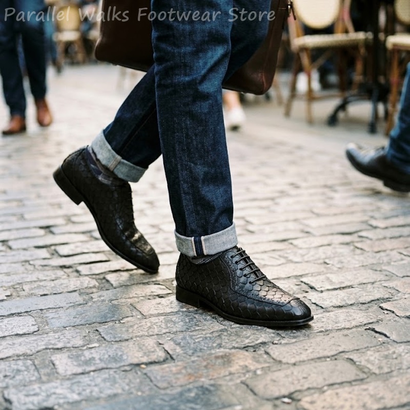 รองเท้าอ็อกซ์ฟอร์ดผู้ชายลายหนั - Men Shoes Oxford บทวิจารณ์และราคา