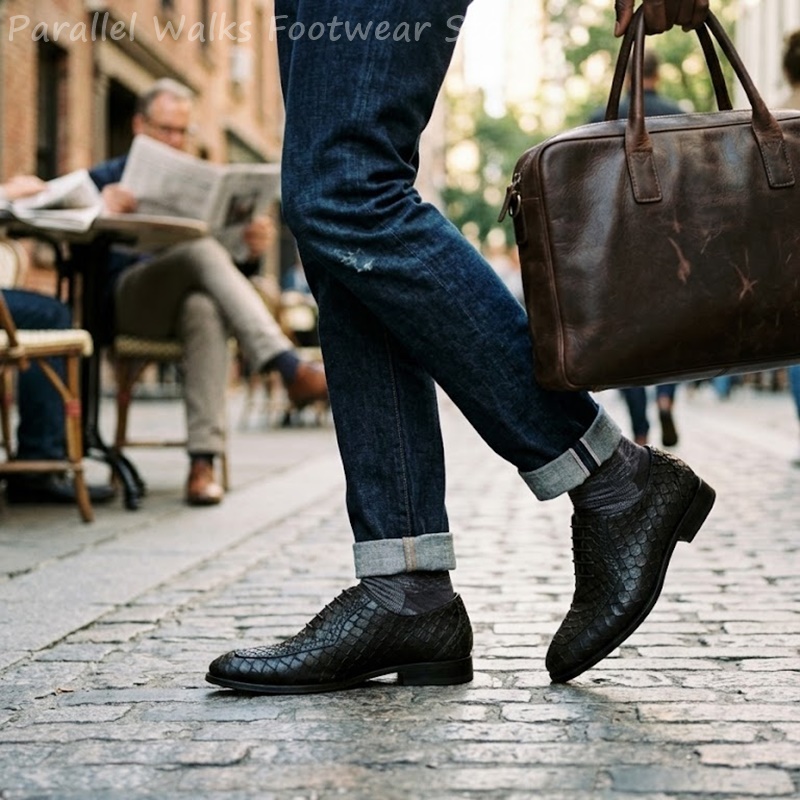รองเท้าอ็อกซ์ฟอร์ดผู้ชายลายหนั - Men Shoes Oxford บทวิจารณ์และราคา