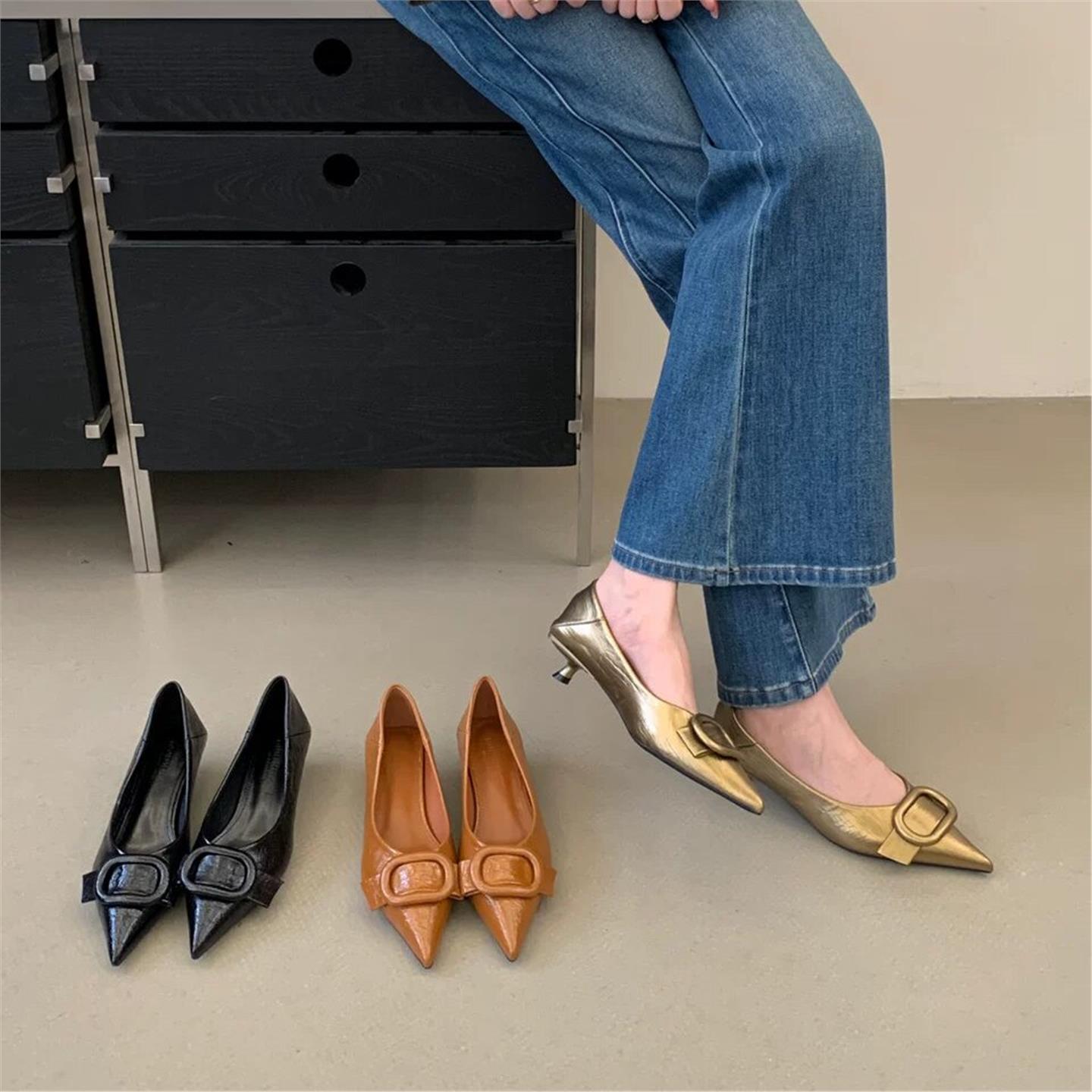 รองเท้าแฟลตผู้หญิงแบบใหม่ แฟชั - Dress Shoe Pointed บทวิจารณ์และราคา